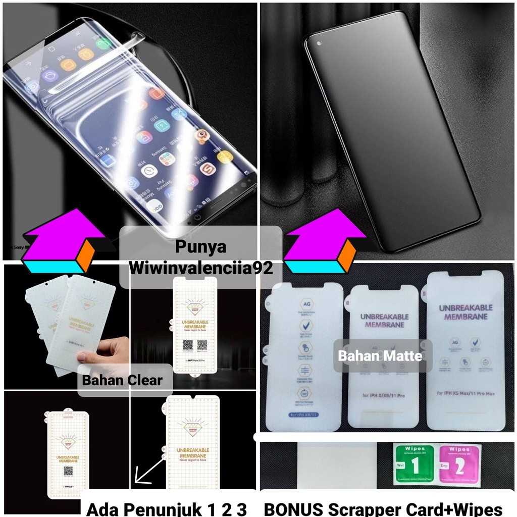ใหม่!!! Hydrogel Fiber Diamond Clear & Glare Samsung A7 2018/J4+/J6+/A6+/A8+/ J8/ Z Fold 6 5 4 พับ 2
