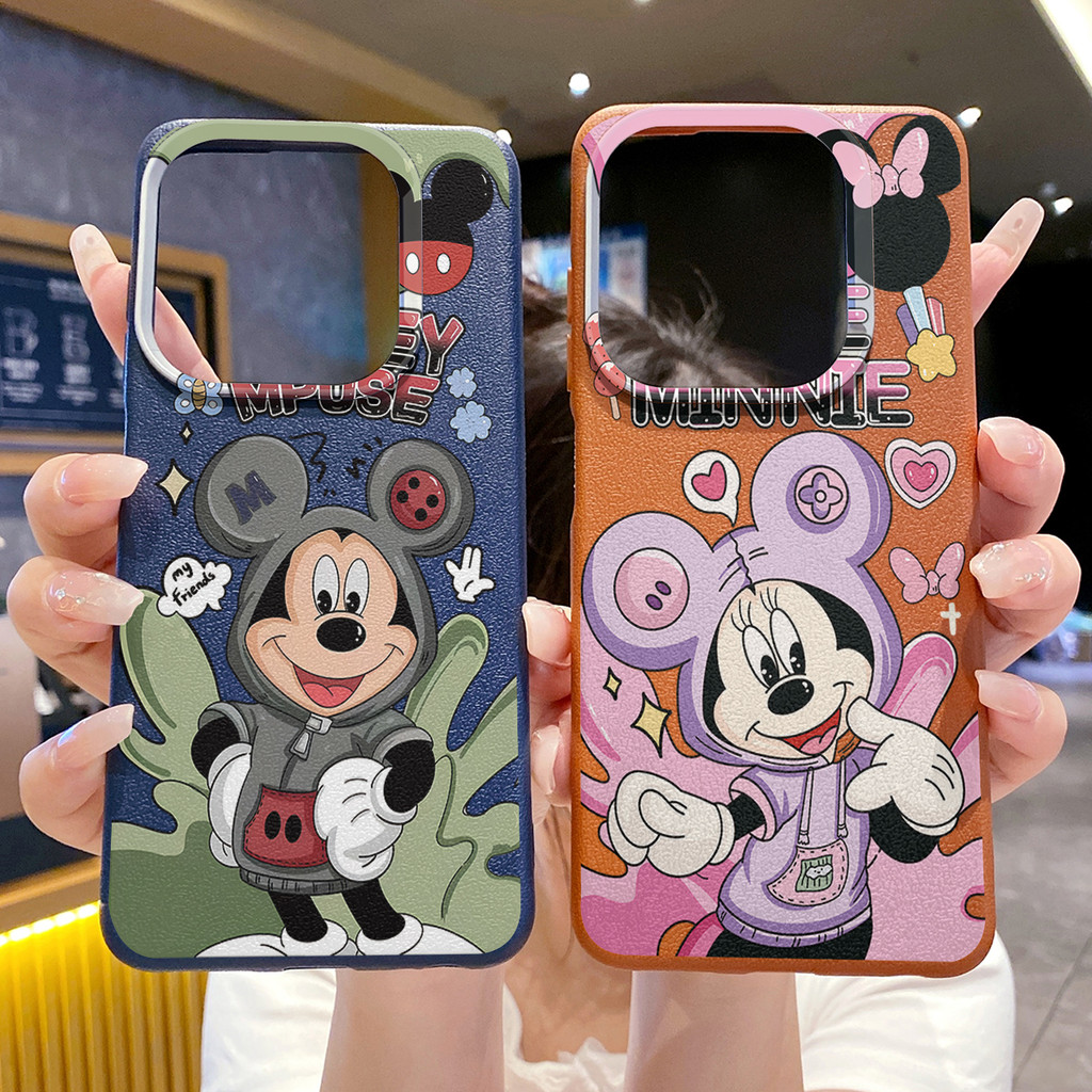 เข้ากันได้กับ Infinix Hot 60i 50i 40i 40 Pro 30i Play สมาร์ท 10 9 8 น่ารัก Mickey Minnie Case Anti D