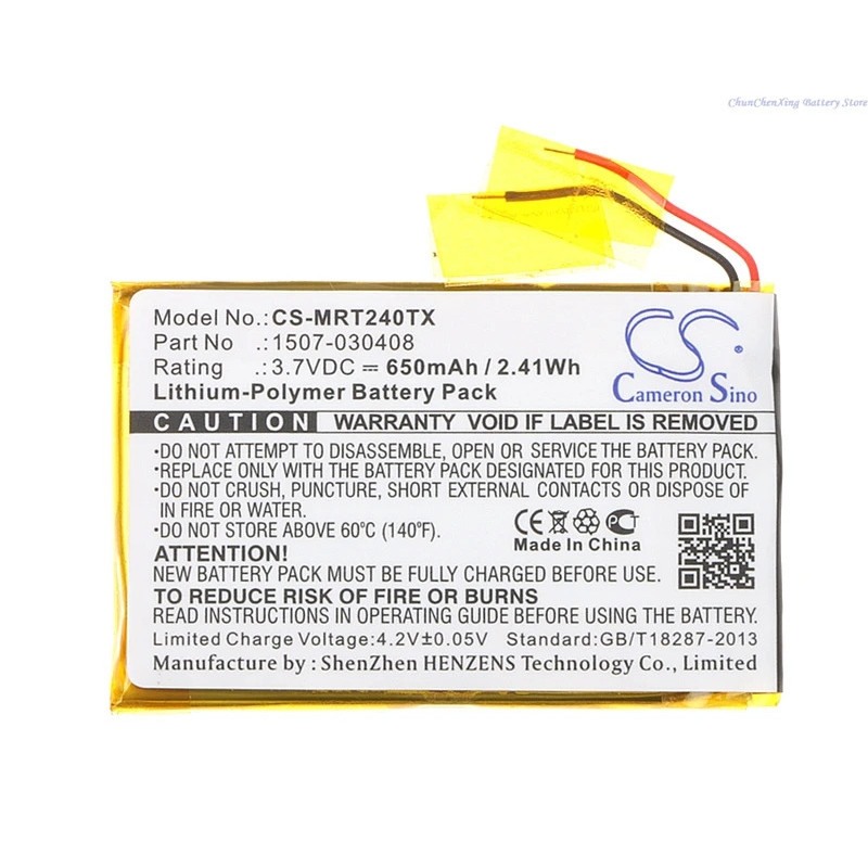 แบตเตอรี่ Cameron Sino 3.7V 650mAh 1507-030408 สําหรับ Rii mini i24, i24T, RT-MWK24T +TOOL