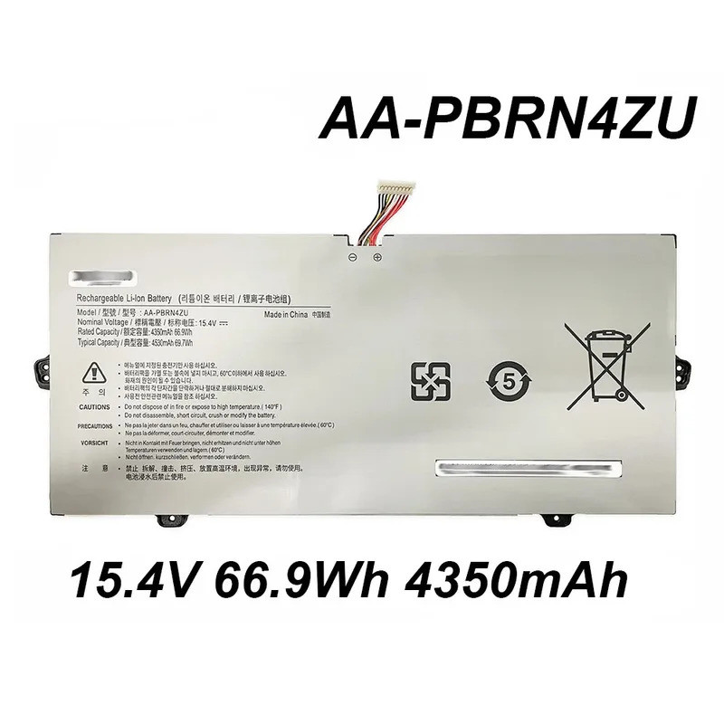 AA-PBRN4ZU 4ICP5/52/109 15.4V 66.9Wh 4350mAh แบตเตอรี่แล็ปท็อปสําหรับ Samsung 950QCJ 930QCJ 950XCJ 9