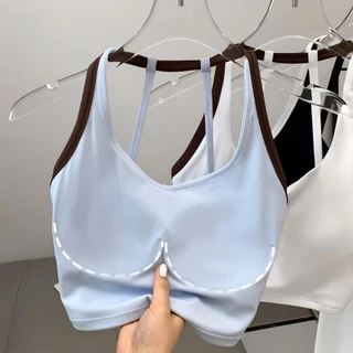 MAGIEYOGA(เบาะคงที่) Sports Halter Bra สายคล้องไหล่ปรับได้เสื้อกั๊กกีฬา Gym Pilates