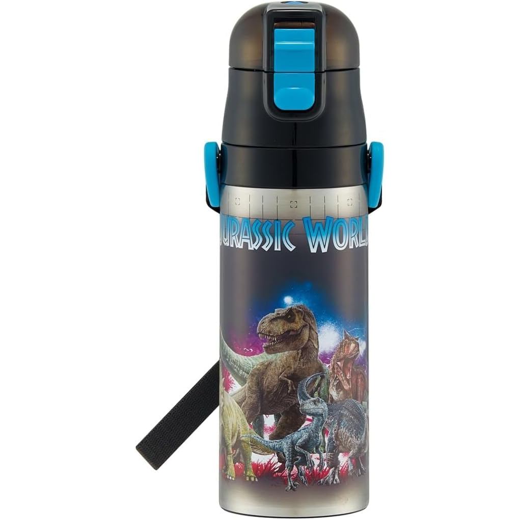 Skater Kids' Water Bottle, 470ml, Jurassic World 23, Insulated, Stainless Steel, Lightweight, Sports