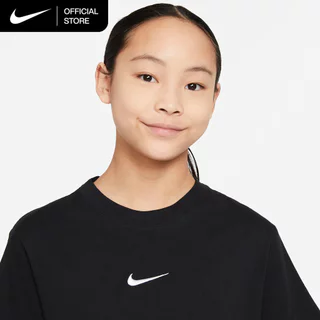 Nike Big Kids' (Girls') Sportswear T-Shirt - Black [DH5750-010]