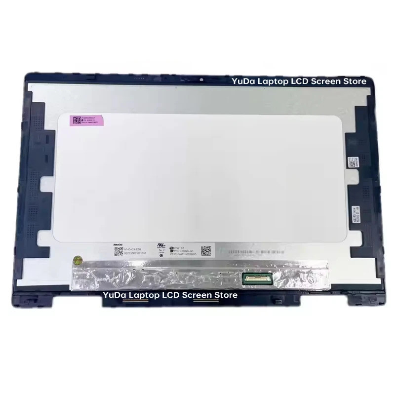 14 "หน้าจอสัมผัสสําหรับ HP Pavilion x360 2-in-1 แล็ปท็อป 14-ek 14T-EK จอแสดงผล LCD Digitizer + กรอบป