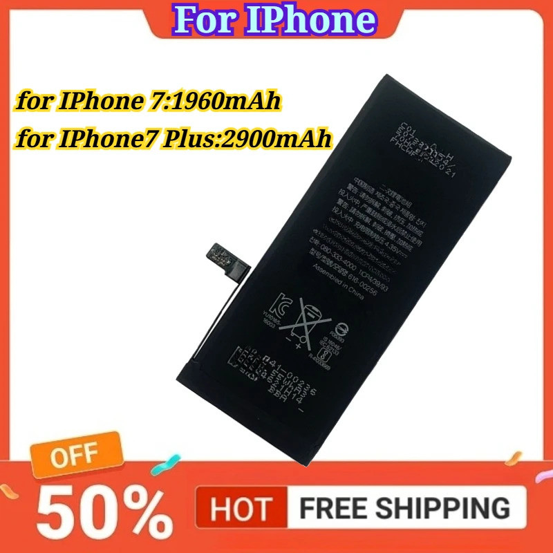 แบตเตอรี่ใหม่สําหรับ iPhone 7 A1660 A1778 A1779A1780 A1853 A1866 1960mAh/สําหรับIPhone 7 Plus 2900mA