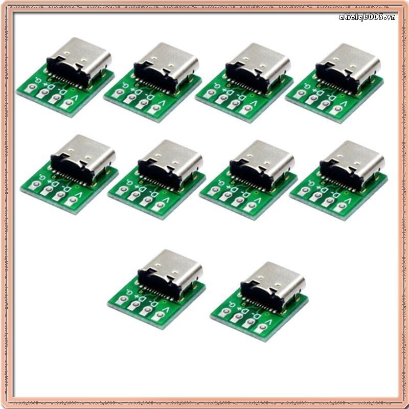 [QTC] 10PCS USB 3.1 Type-C 16 Pin Test Breakout Board USB 3.1 Type C Connector 16 Pin Test สําหรับข้
