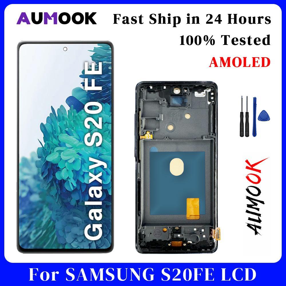 S20FE หน้าจอ AMOLED สําหรับ Samsung S20FE 5G จอแสดงผล LCD หน้าจอสัมผัส Digiziter สําหรับ Samsung G78