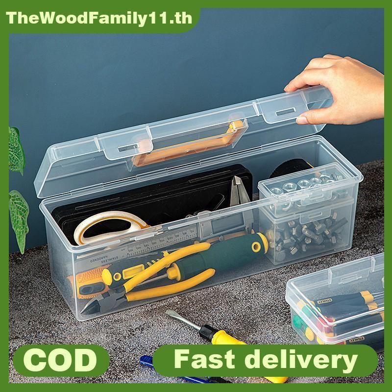 TT กล่องเครื่องมือมือถือโปร่งใสกล่องจัดระเบียบขนาดใหญ่สําหรับเครื่องมือ DIY และอุปกรณ์เสริมน้ํายาจัดเก็บแบบพกพา TH