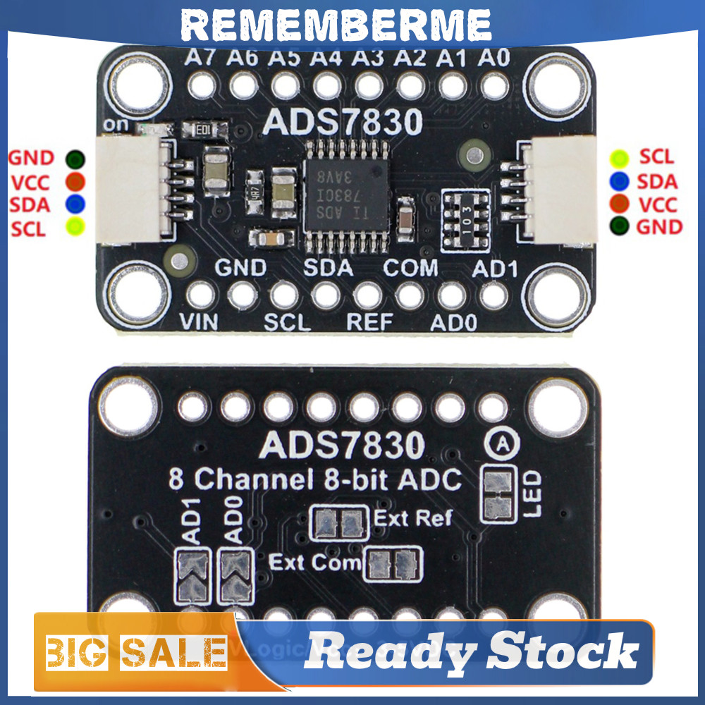 Analog-To-Digital Converter โมดูล 12 บิต 8 ช่อง ADC Converter Analog-to-Digital ADC Converter 2.7 V-