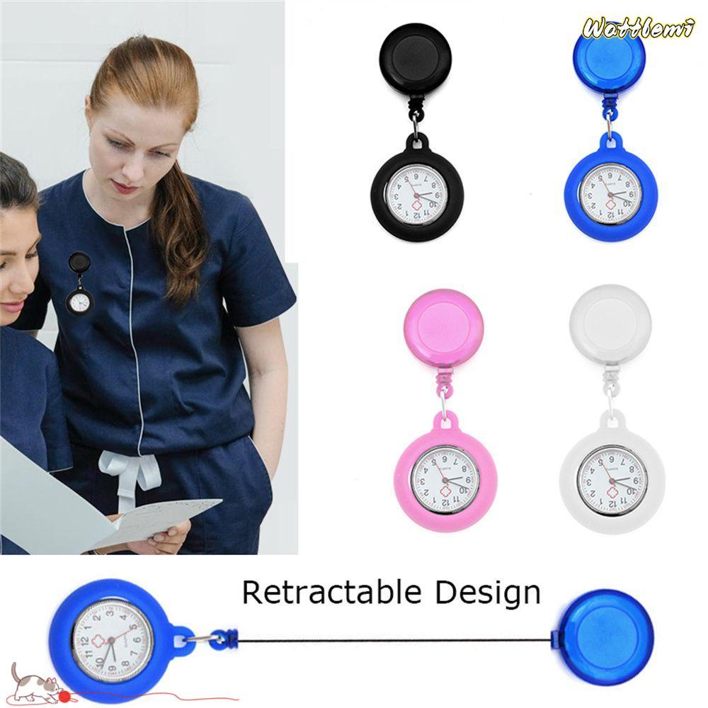 WATTLEMI Pocket Watch Doctor/Nurse Quartz Clock Clip-on Doctor Medical Hanging