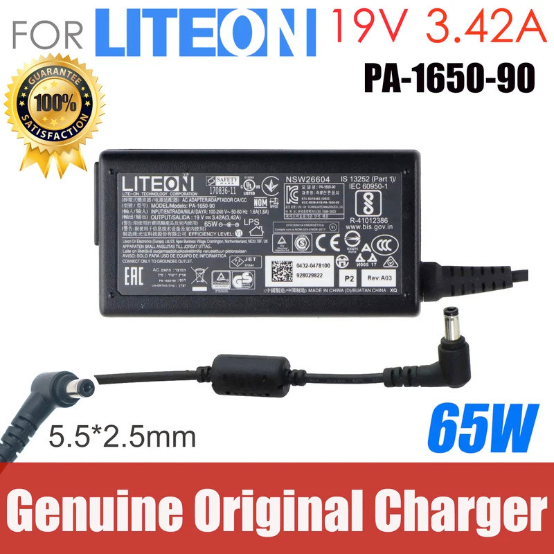 ของแท้ OEM LITEON 19V 3.42A 65W PA-1650-90 อะแดปเตอร์ AC สําหรับ Intel NUC NUC5i7RYH Mini PC i7-5557