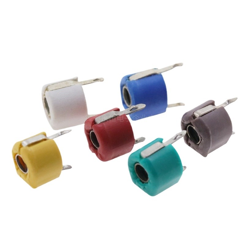 10pcs ตัวเก็บประจุแบบปรับได้พลาสติกซีล 6 มม.ตัวแปร Fine-Tunning Capacitor 5PF 10PF 20PF 30PF 40PF 50