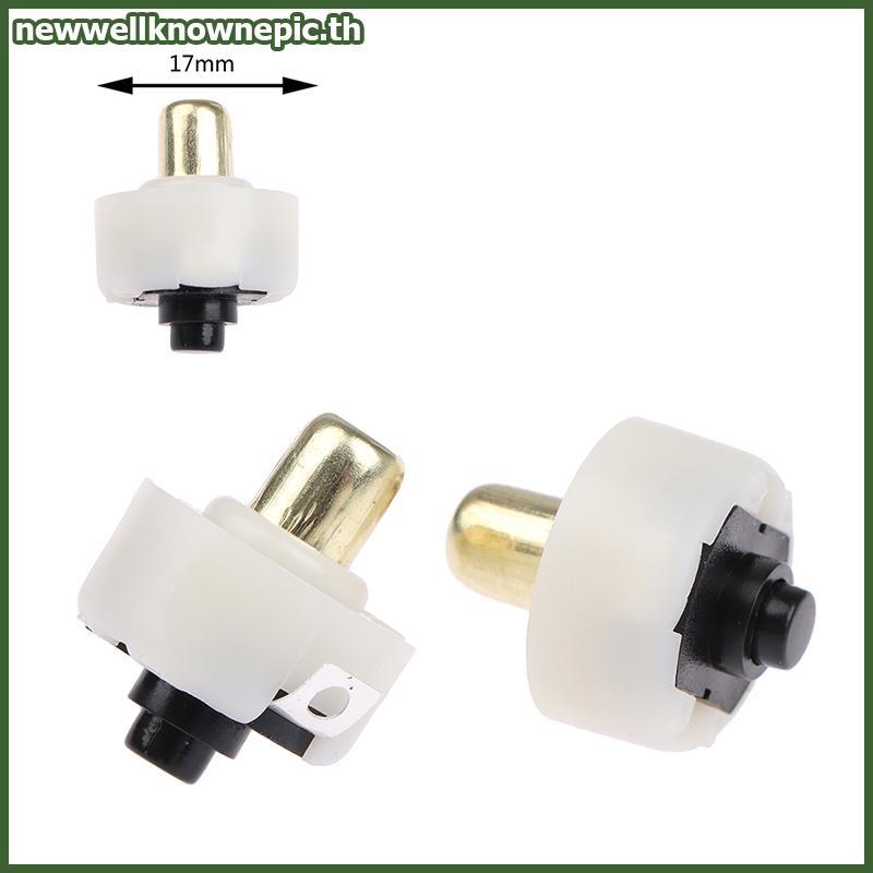 Newwellknownepic 2 ชิ้น 17 มิลลิเมตรไฟฉาย LED สวิตช์ปุ่มกดเปิด/ปิดไฟฉายไฟฟ้าสวิตช์หาง TH