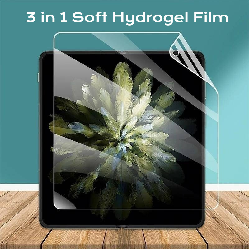 3 ใน 1 โทรศัพท์แบบพับได้ HD Clear Soft Hydrogel ฟิล์มสําหรับ Oppo Find N6 N5 N3 N2 N Ultra-Thin Scre