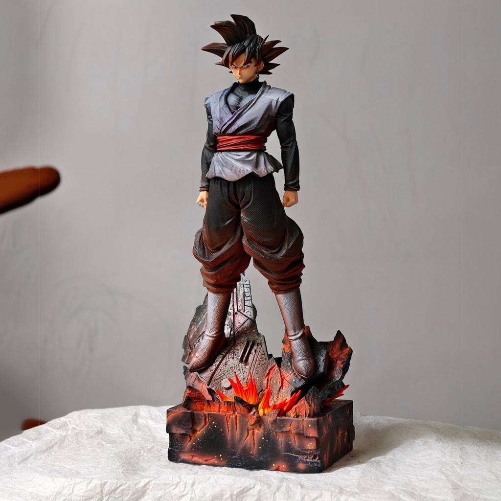 [จัดส่งวันที่ 10 กรกฎาคม] Top Match Black Goku ความสูง 37 ซม.Dragon Ball รูปอะนิเมะรุ่นเดสก์ท็อปตกแต่ง