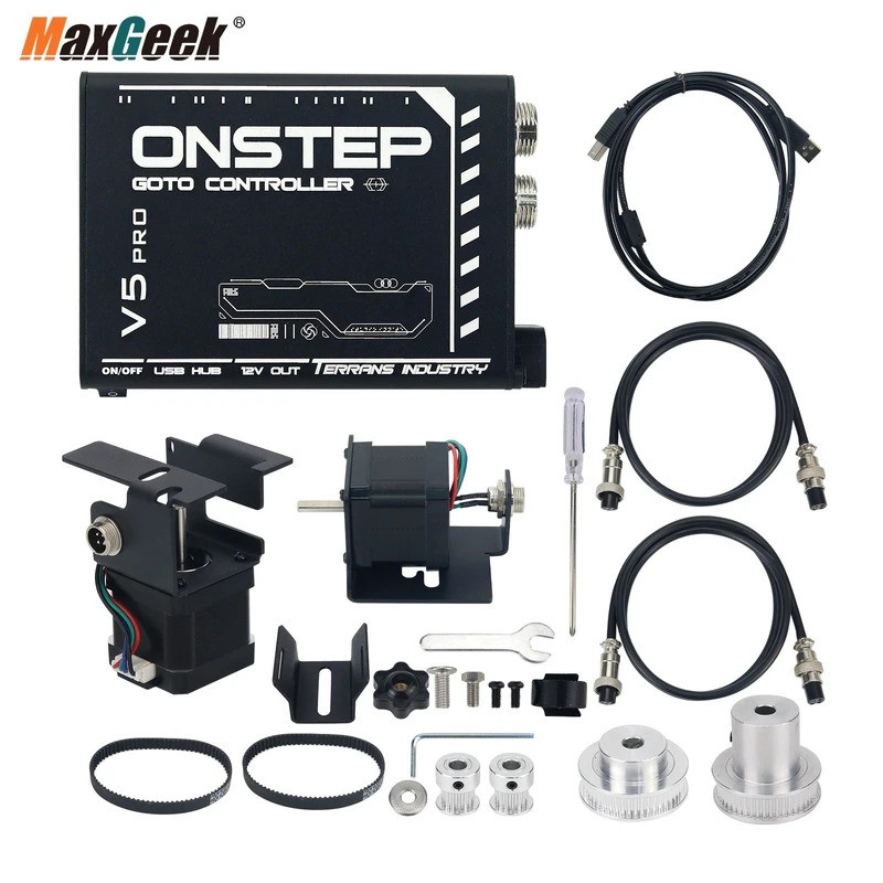 Maxgeek V5 EQ3D Pro Onstep EQ3D Equatorial Mount V5 GOTO ชุดอัพเกรด Biaxial ติดตามอุปกรณ์เสริมดาราศา