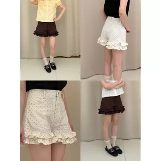 ANNA shorts กางเกงขาสั้นระบายชายสองชั้น | dressylismm