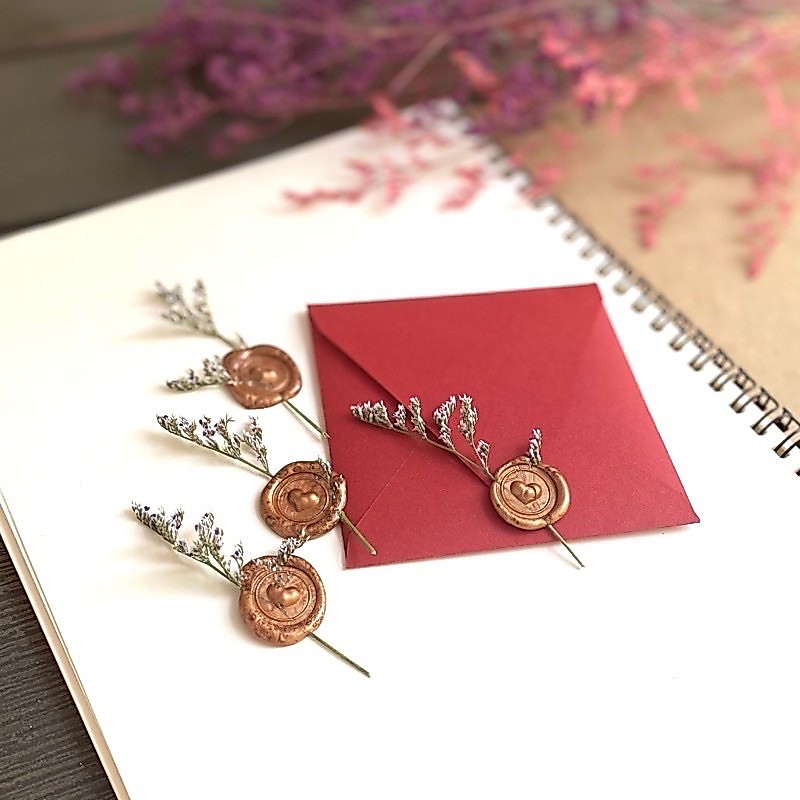 𝓁𝒾𝓁𝒾 ☆ ตราประทับครั่งพร้อมใช้ไซส์เล็ก mini ลายหัวใจ mini heart waxseal ขี้ผึ้ง