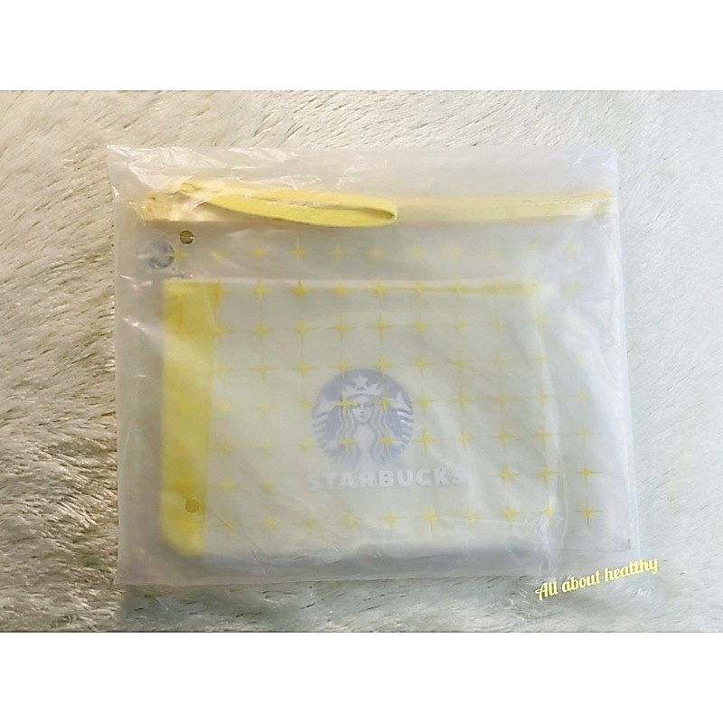 ชุดกระเป๋าสตาร์บัคส์Summer Jelly Bag Set สีเหลือง 1 ชุด ของแท้จากช็อปสตาร์บัคส์