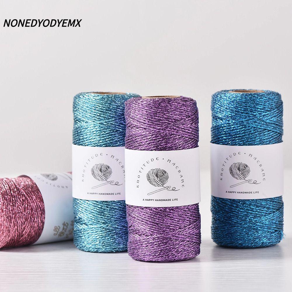 NONEDYEMX Glitter Gold Sliver ด้ายสายไฟ,ถักโครเชต์ 1 มม.เส้นด้ายโลหะ,คุณภาพสูง 100M Multicolor DIY Handmade ห่อของขวัญเชือกอุปกรณ์เย็บผ้า