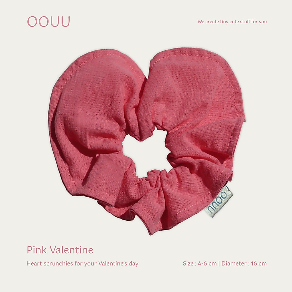 Valentine scrunchies | ยางรัดผมรูปหัวใจ วาเลนไทน์ มี 6 สี