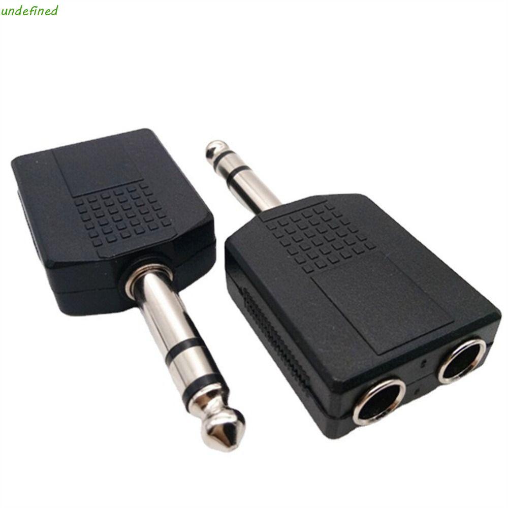 JARREDIW 6.35 มม.ปลั๊กไมโครโฟน 2 ชิ้น AUX Connector 2x 6.35 มม.หญิง DIY 6.35 AUX Connector ไมโครโฟน Splitter Converter