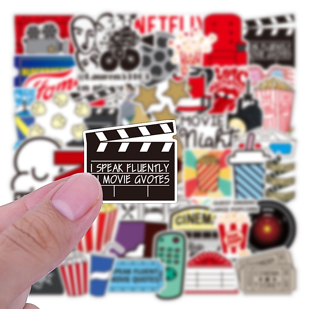 💥พร้อมส่ง💥MOVIE CINEMA NETFLIX หนัง โรงหนัง เน็ตฟลิกซ์ Sticker สติกเกอร์ กันน้ำ รูปแบบที่แตกต่างกัน 50 ชิ้น