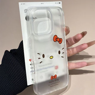เคสไอโฟน 16 สำหรับ iPhone 15 11 16 14 13 12 Pro Max 7 8 15 16 Plus XR X XS MAX การ์ตูนน่ารักน่ารักคิตตี้ฟรอสต์ปกอ่อน