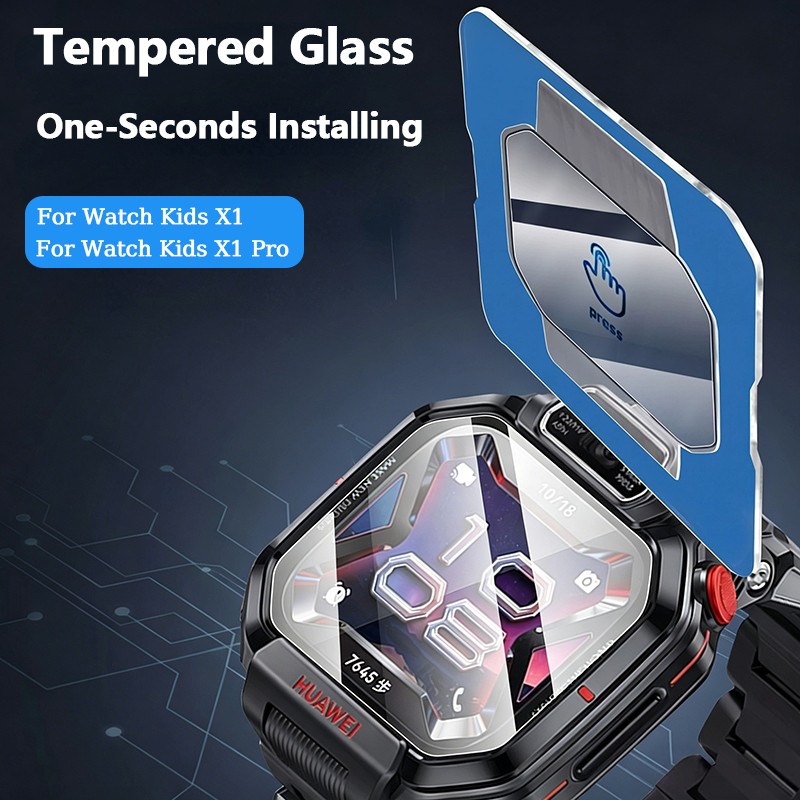 สําหรับนาฬิกา Huawei Watch Kids X1 Pro การติดตั้งหนึ่งวินาที 9H กระจกนิรภัย Smartwatch Protector ครอ