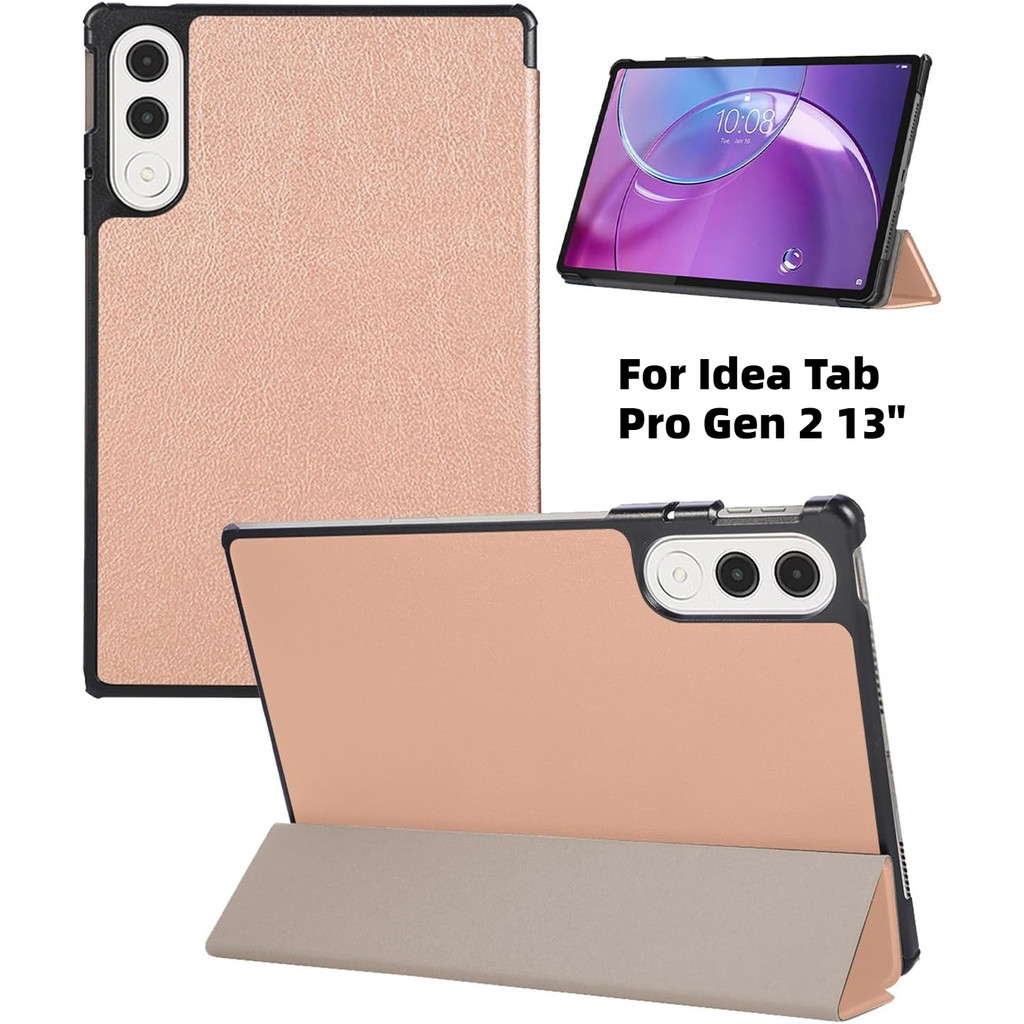 เคสสําหรับ Lenovo Idea Tab Pro Gen 2 แท็บเล็ต 13 นิ้ว, หนัง PU + PC พร้อมขาตั้งแบบพับได้กันกระแทกเคส
