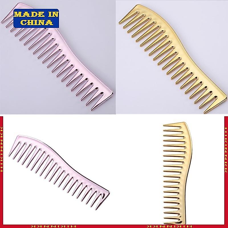 HIK Professional Dressing หวีโลหะสําหรับจัดแต่งทรงผมและตัดผม Electroplated