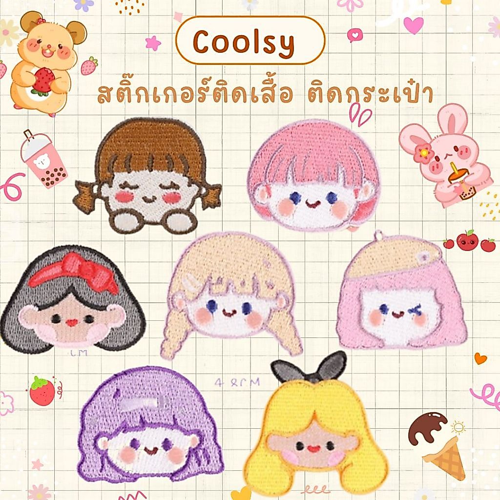 ⭐️สติกเกอร์ติดเสื้อ ติดกระเป๋า ลายหน้าเด็กน่ารัก มีให้เลือก 7 ลาย  น่ารัก สดใส โดนใจ DIY⭐️