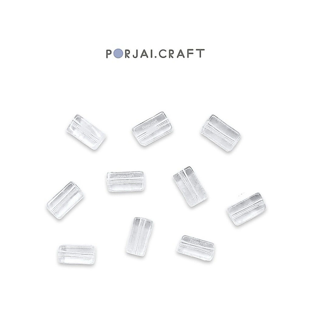 Clear Quartz Rectangle Beads ลูกปัดควอตซ์ใส 7mm