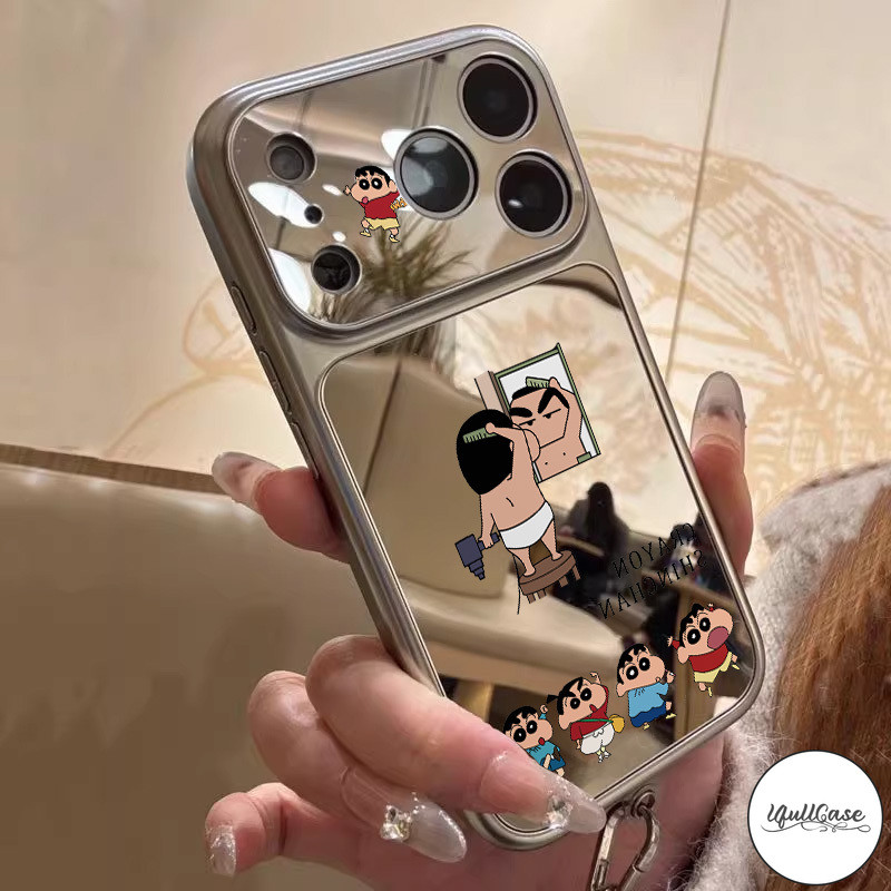 เคสกระจก ชินจัง การ์ตูนดัง สไตล์ฮิตกันกระแทก น่ารักสำหรับ รูปที่ 8
