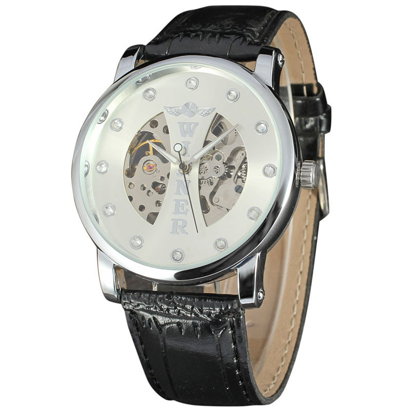 Winner winner 142 Manual Mechanical Watch Casual Diamond Business Womens Mechanical Watch