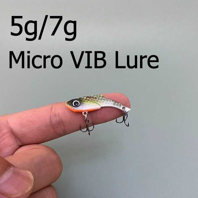 Metal VIB Vibration Lure กระดี่เหล็ก 5ก. 7ก. ตีไกล สีสะท้อนแสง ตกปลาช่อน กระพง สายเป็