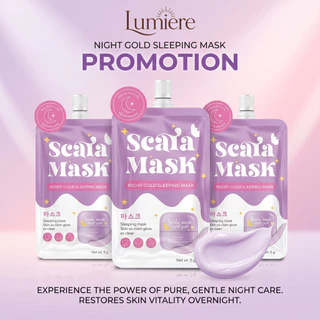 🔥ซื้อ1แถม2🔥Scala mask night gold มาส์กบำรุงผิวหน้าข้ามคืน ช่วยลดริ้วรอย ให้ความรู้สึกสดชื่น ไม่เหนียวเหนอะหนะ แต่ละถุงมี