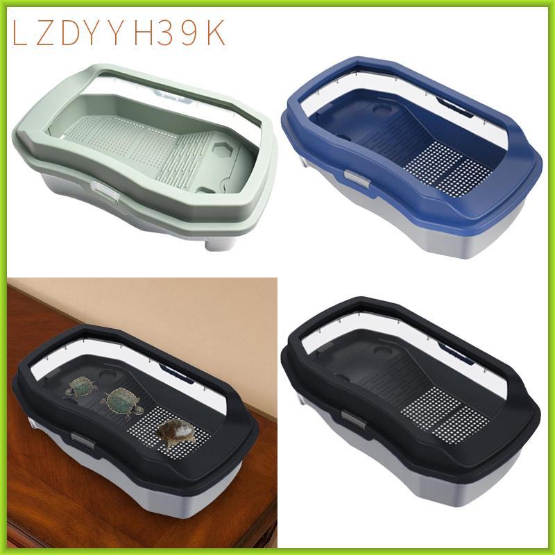 [lzdyyh39k] Turtle Terrarium ABS ทนทาน Aquarium Pet Shelter Case สําหรับเต่าน้ําฤาษีปูและ Terrapin R