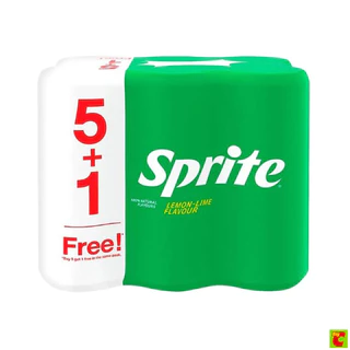 สไปรท์ น้ำอัดลม กลิ่นเลม่อน-ไลม์ 325 มล. x 5+1 ชิ้น