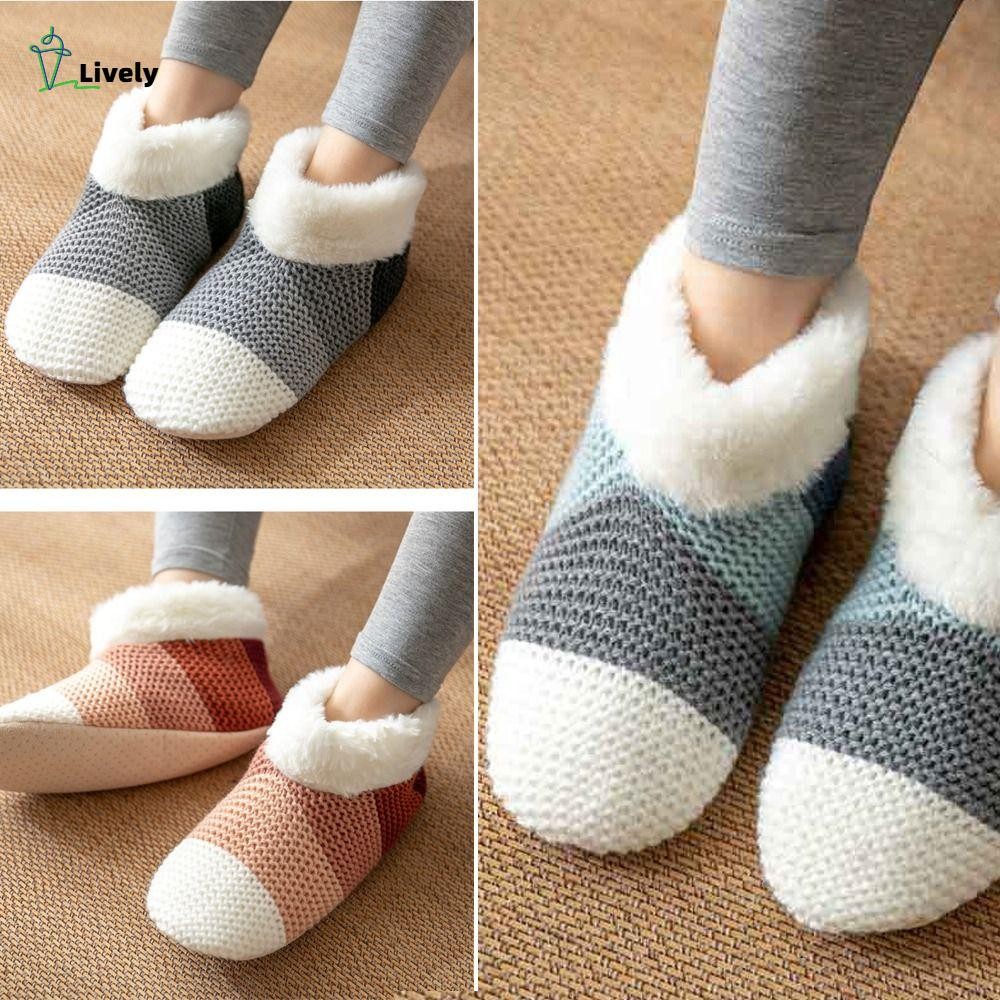 INNEW Grip Fuzzy Floor Socks, Winter Warm Plush Soft Thermal Socks, Non Slip Thicken Home Sleeping S