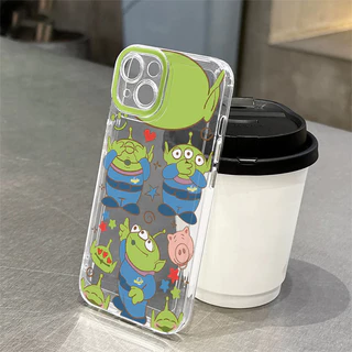 🔥AWIFI🔥เข้ากันได้สำหรับ เคสไอโฟน11 เคส iphone 16 Pro Max 7 8 Plus XR X XS MAX 12 13 14 15 เคสใส การ์ตูนไดโนเสาร์เอเลี่ยน