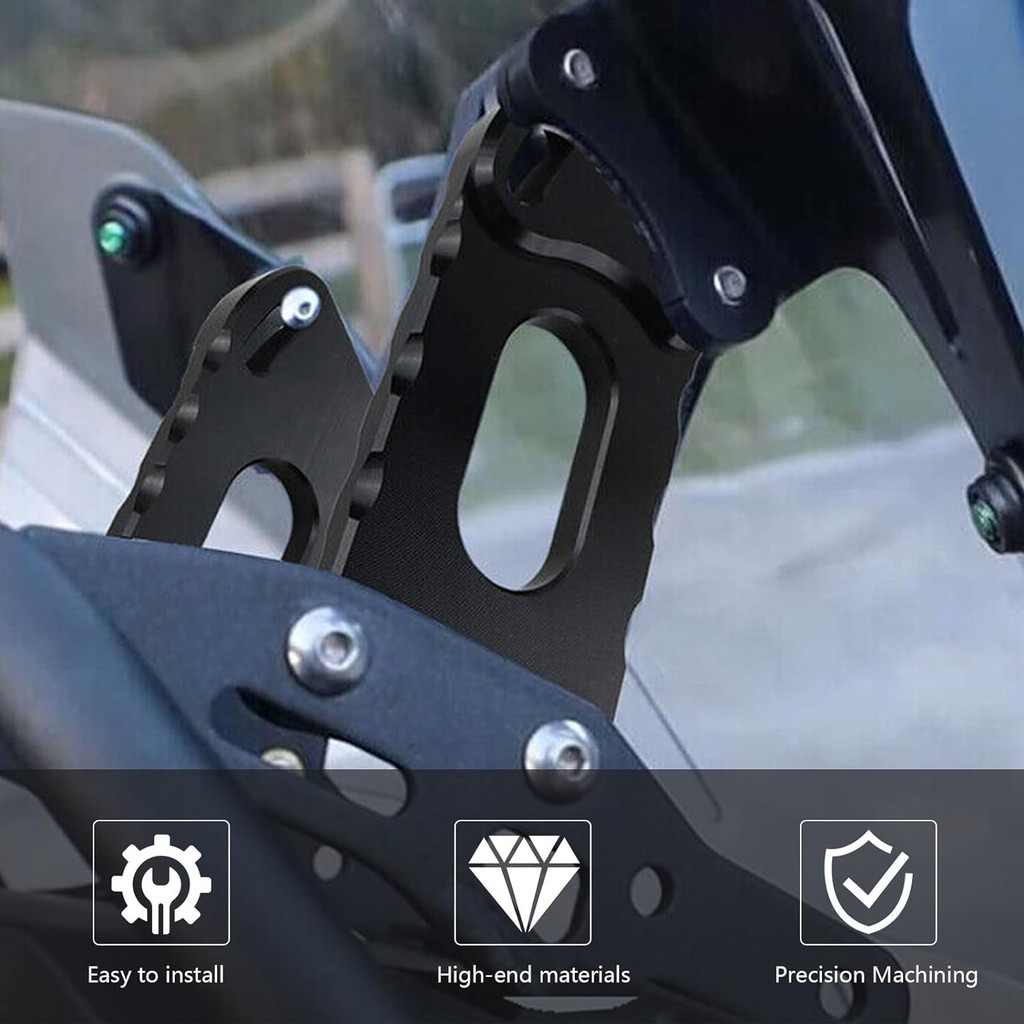 รถจักรยานยนต์ปรับกระจก Risers Lifting Rising Bracket กระจกสนับสนุนสําหรับ Kawasaki KLR 650 KLR650 2022-2024 ราคา ถูกที่สุด ดีลบีเคเค แกลเลอรีภาพที่ 6