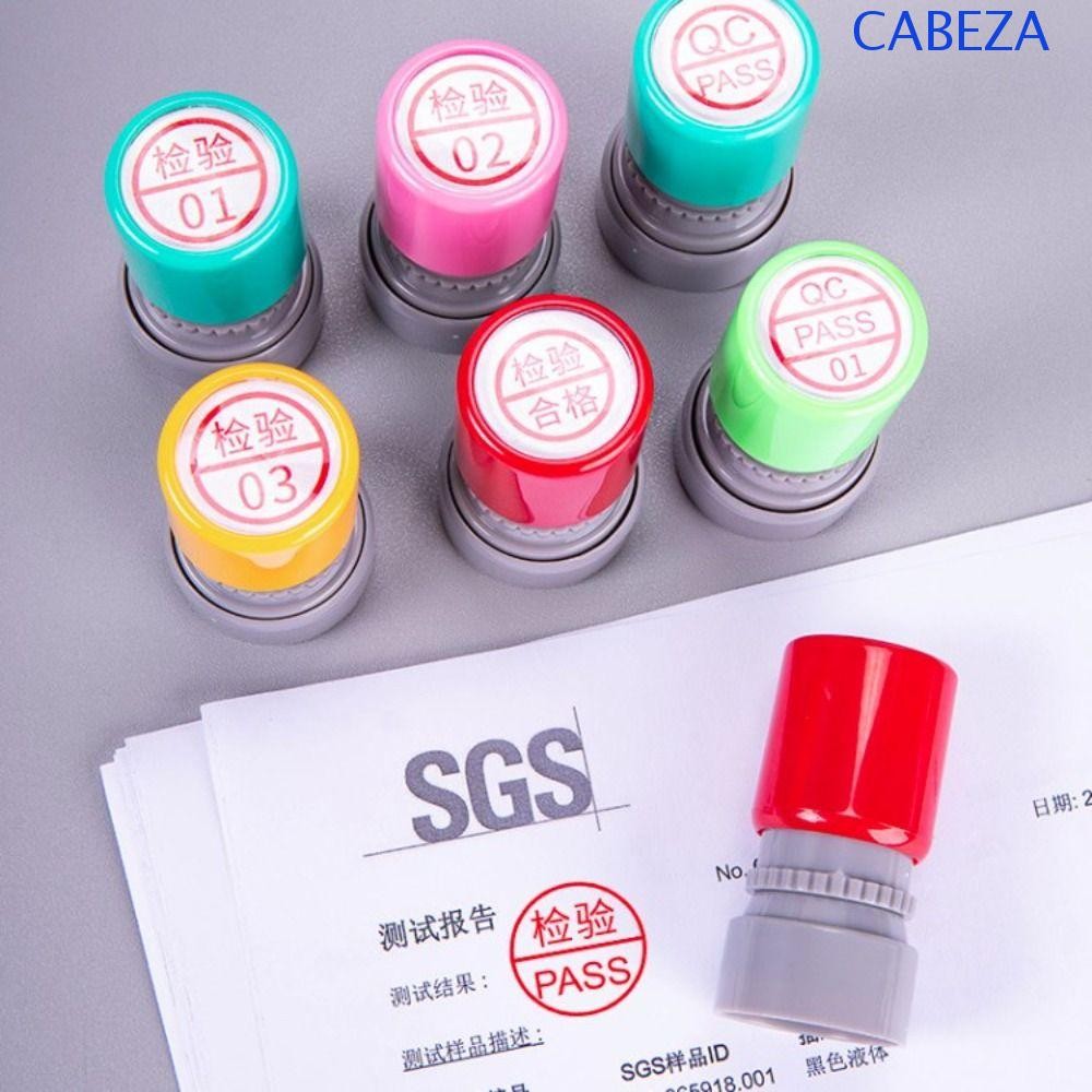 CABEZA QA QC Inspect Stamp, Time-Inking Quality PASS Stamp, Pocket OQC IPQC FQC Quality Inspection S