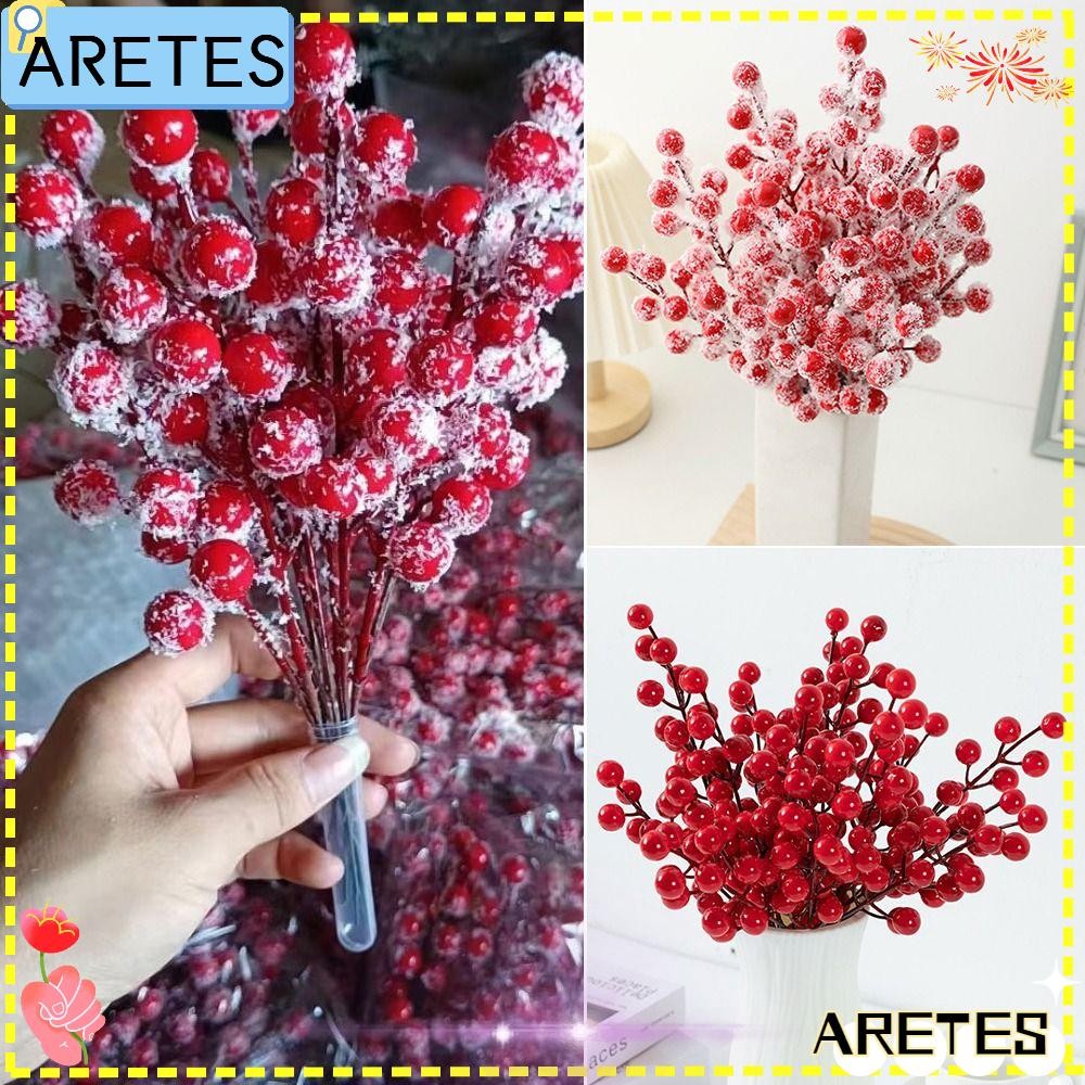 ARETS 10PCS สาขาเบอร์รี่สีแดง,อุปกรณ์ DIY ตกแต่งบ้านคริสต์มาส Berry สาขา, Creative งานแต่งงานเครื่อง