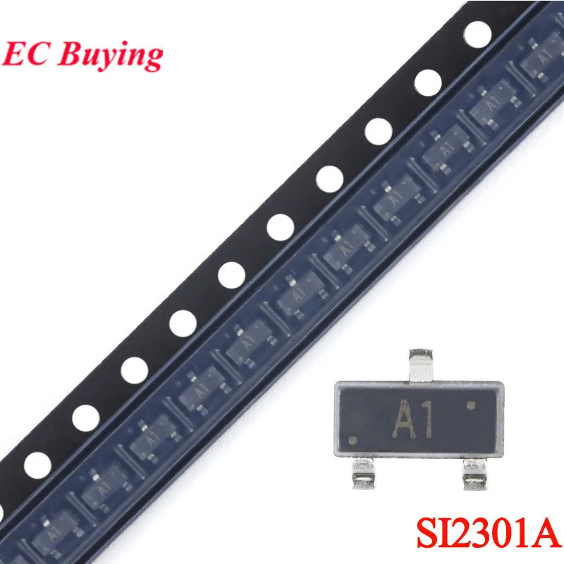 50 ชิ้น/10 ชิ้น SI2301A SI2301 2301 2301A SOT-23 A1 -20V/-2.8A P-channel MOS (หลอดเอฟเฟกต์สนาม) ชิป 