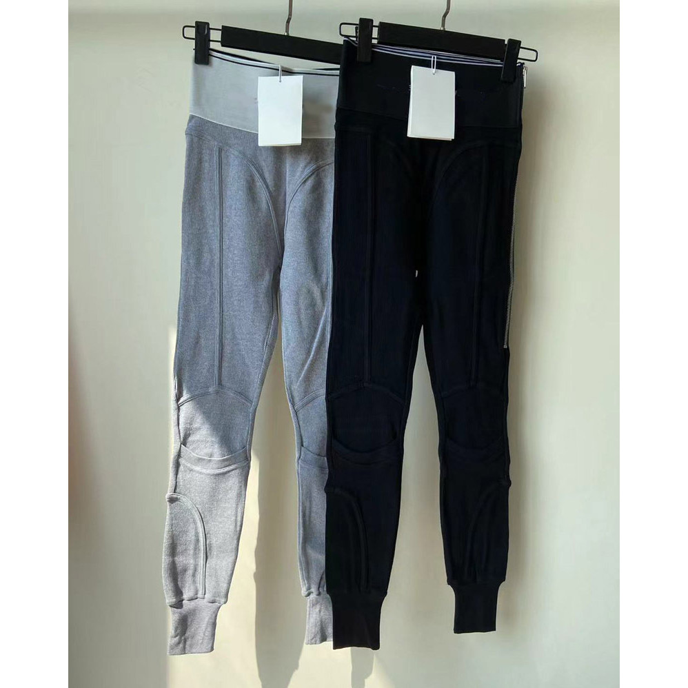 YWX9 AW# Letters LOGO Jacquard Ribbon Tight High-Waisted Long Pants Women's Leggings Pencil