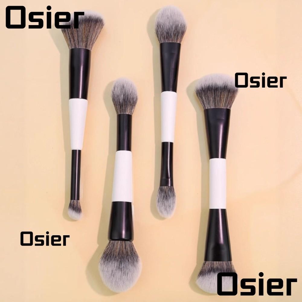 OSIER แปรงอายแชโดว์คอนซีลเลอร์, Dual-Ended อเนกประสงค์ F4 Contour Face Brush, High Coverage เครื่องสําอาง Beauty Powder Blush Brush เครื่องมือแต่งหน้า