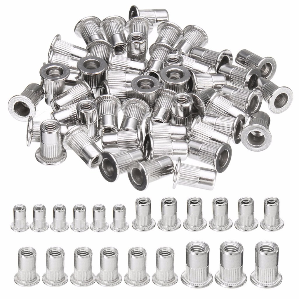 200 ชิ้นใหม่ M3/M4/M5/M6 Rivnuts ตาบอดเกลียว Nutserts Rivet Nut สแตนเลส ☆Atoz365mall