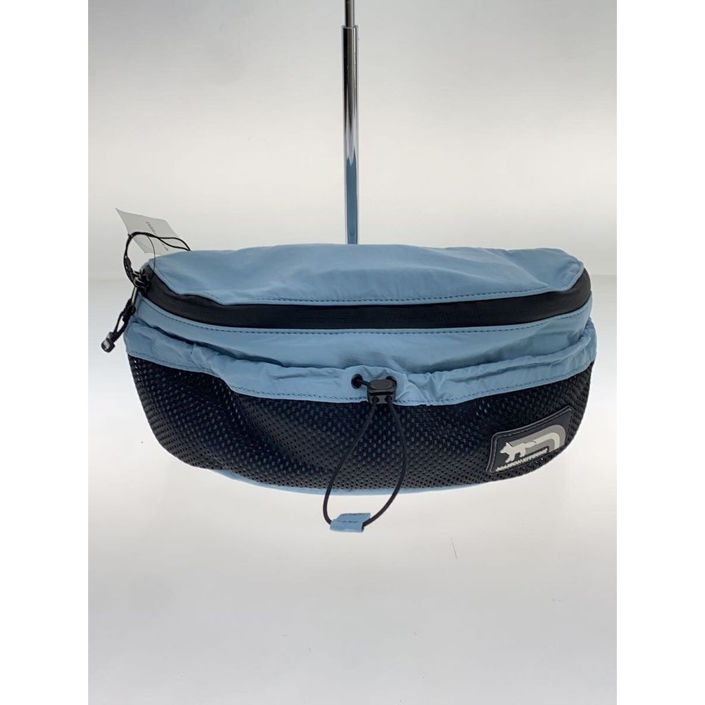 MAISON KITSUNE Waist Bag Nylon BLU plain Direct from Japan Secondhand