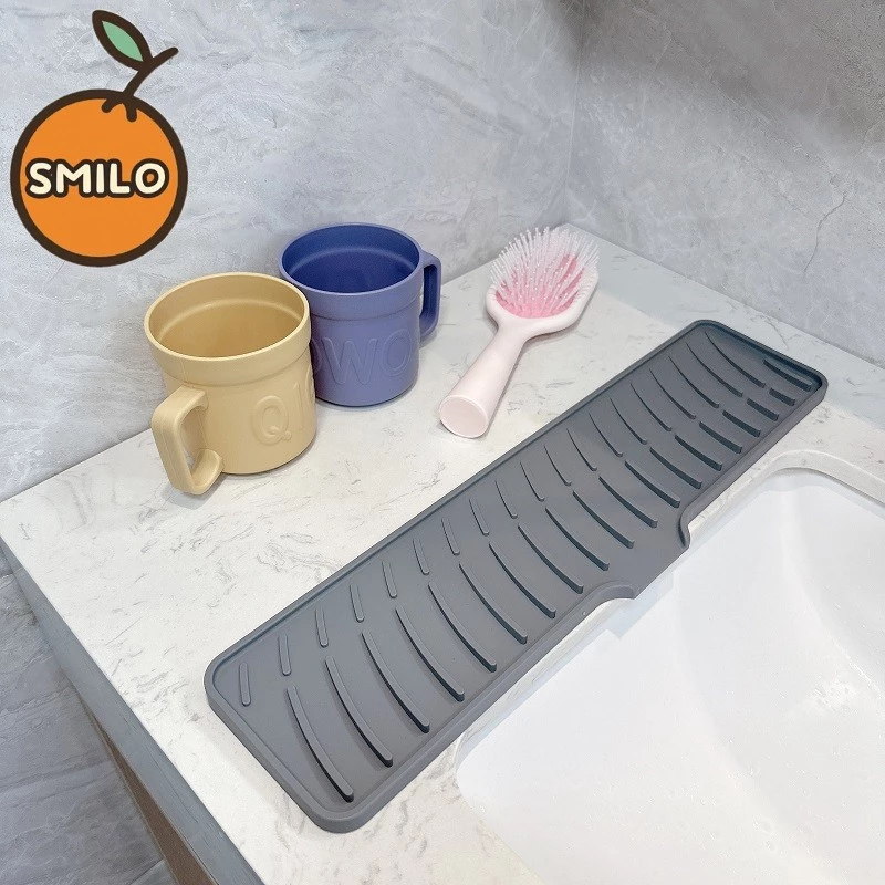 SMILO ซิลิโคนกันลื่น แผ่นรองก๊อกน้ำ ป้องกันลื่นไถล ระบายน้ำออกเร็ว ใช้งานได้ทั้งครัวและห้องน้ำ